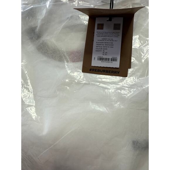 Burberry White Jayson Check T-Shirt*Men's XL*NEW with Tags - Picture 3 of 3